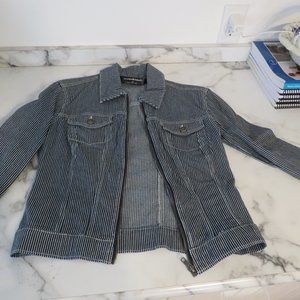 Jacket-Norma Kamali size S, striped denim